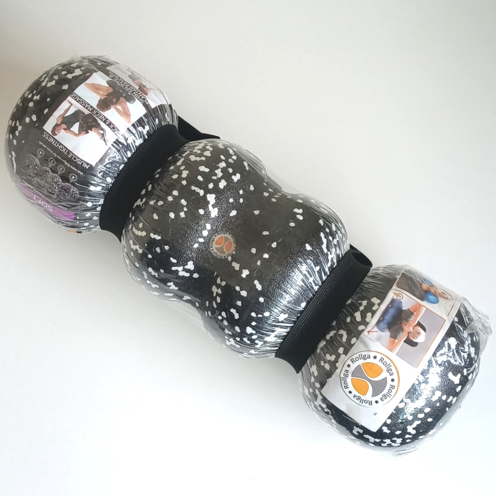 Rollga "Soft" Foam Contoured Rollga Zones Body Roller (Black & White Speckled)